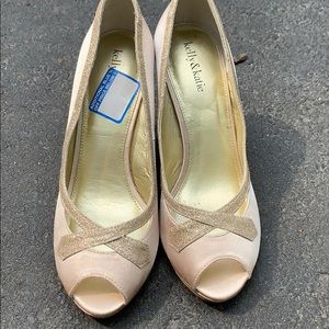 Champagne glitter heels